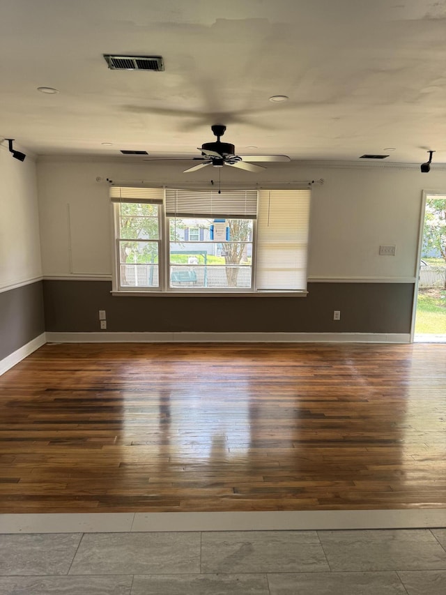 3308 Londonderry Rd, North Charleston, SC 29420 - unfurnished room with wood-type flooring and ceiling fan