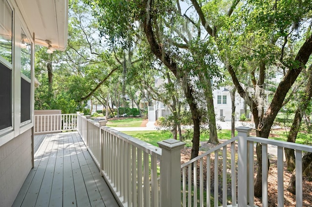 view of wooden terrace