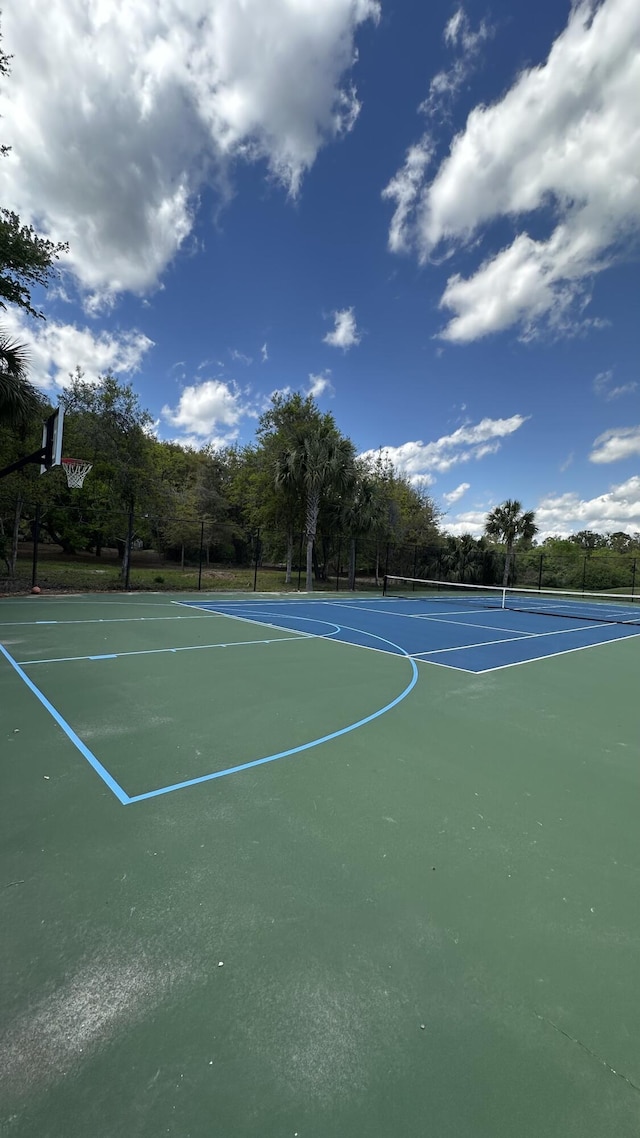 view of basketball court featuring community basketball court