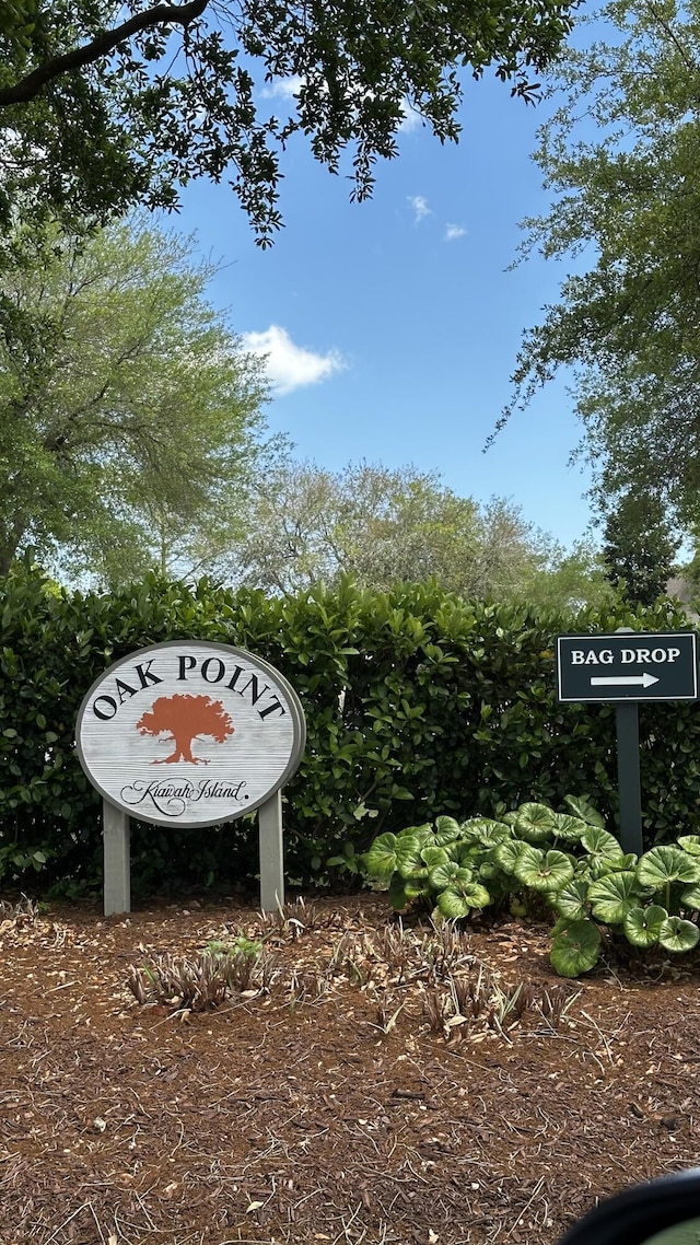 view of community sign
