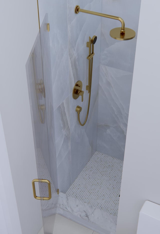 bathroom with an enclosed shower