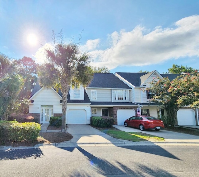 view of front facade with a garage