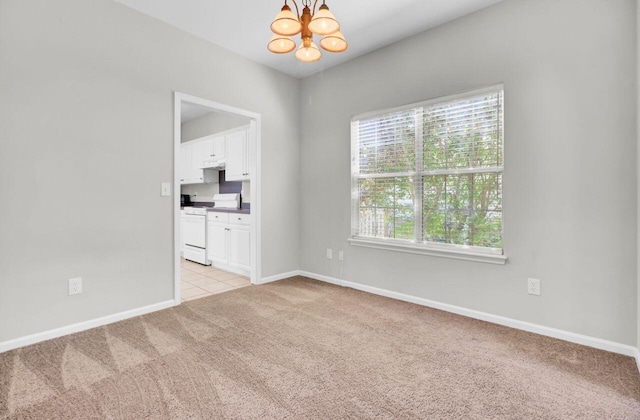 434 Antebellum Ln, Mount Pleasant, SC 29464 - unfurnished room featuring light carpet, a chandelier, and baseboards