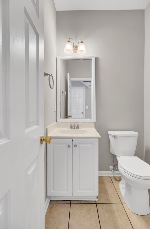 434 Antebellum Ln, Mount Pleasant, SC 29464 - half bath with toilet, vanity, baseboards, and tile patterned floors