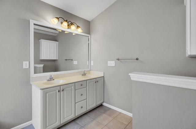 434 Antebellum Ln, Mount Pleasant, SC 29464 - full bathroom with double vanity, tile patterned floors, and baseboards