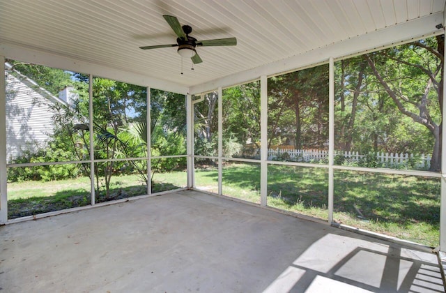 434 Antebellum Ln, Mount Pleasant, SC 29464 - unfurnished sunroom with a ceiling fan