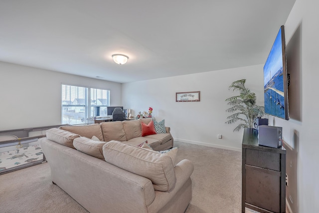 view of carpeted living room