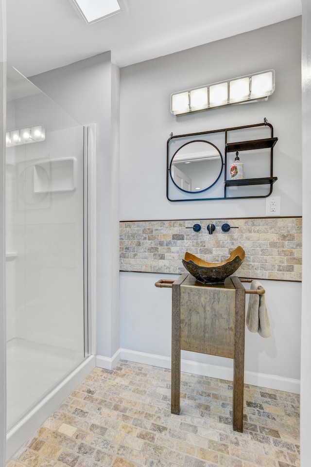 5043 Victoria Ave, North Charleston, SC 29405 - full bath featuring a stall shower and baseboards
