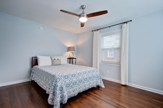 5043 Victoria Ave, North Charleston, SC 29405 - bedroom featuring wood finished floors, baseboards, and ceiling fan