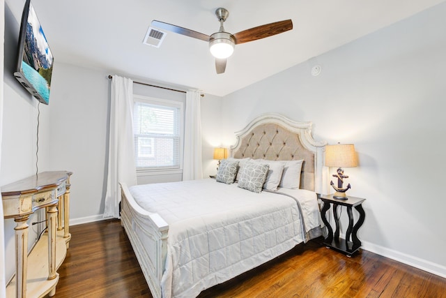 5043 Victoria Ave, North Charleston, SC 29405 - bedroom with wood finished floors, baseboards, and a ceiling fan