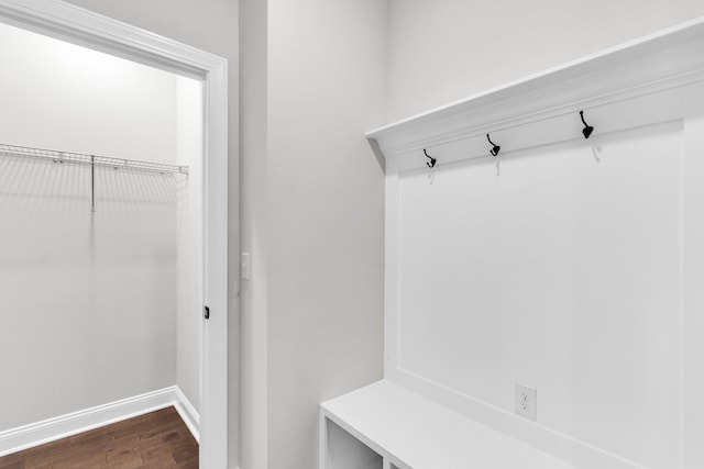 512 Pontoon Rd, Huger, SC 29450 - mudroom featuring dark wood-style flooring and baseboards