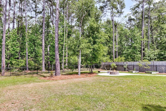 512 Pontoon Rd, Huger, SC 29450 - view of yard with an outdoor fire pit