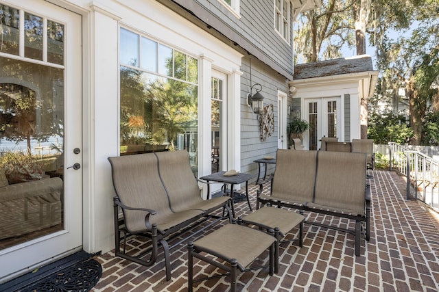 view of patio / terrace with french doors