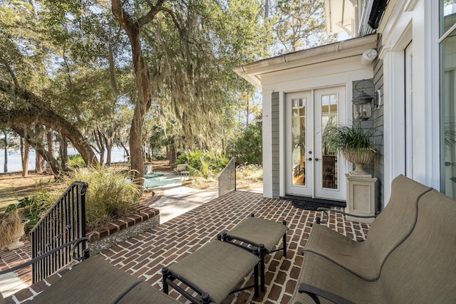 view of patio with french doors