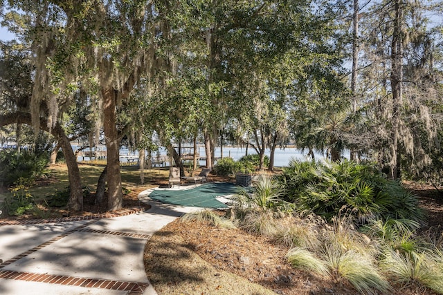 view of property's community featuring a water view