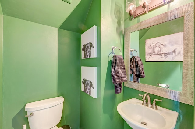 bathroom featuring a sink and toilet