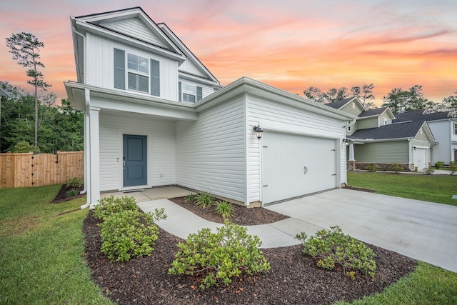 224 Wappoo Trace Ln, Summerville, SC 29486 - traditional-style home with board and batten siding, an attached garage, and concrete driveway