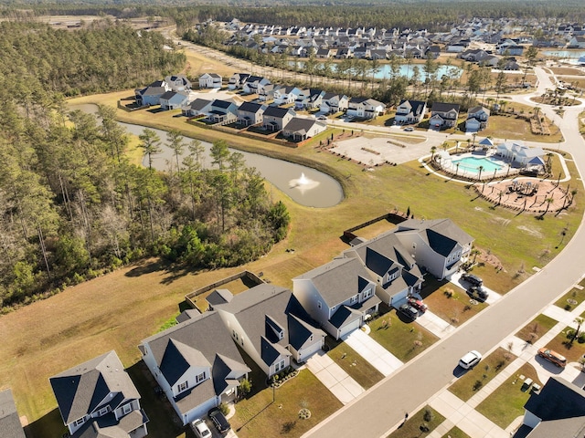 224 Wappoo Trace Ln, Summerville, SC 29486 - aerial perspective of suburban area featuring a pool area