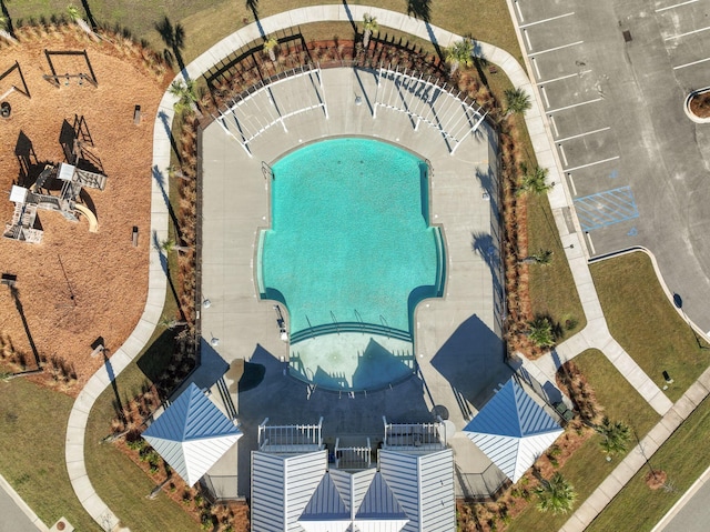 224 Wappoo Trace Ln, Summerville, SC 29486 - drone / aerial view of a pool area