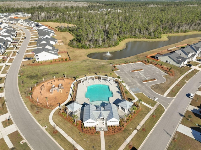 224 Wappoo Trace Ln, Summerville, SC 29486 - aerial view of a forest, a nearby body of water, and a pool