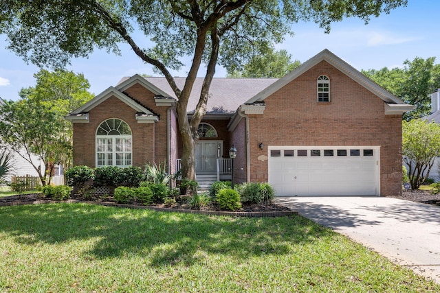 1232 Palmetto Peninsula Dr, Mount Pleasant, SC 29464 - traditional-style home featuring brick siding, driveway, and a front lawn