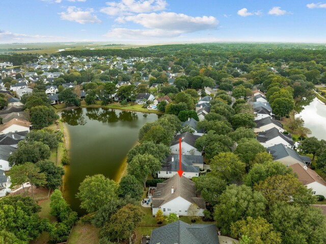 1232 Palmetto Peninsula Dr, Mount Pleasant, SC 29464 - aerial view of residential area with a nearby body of water