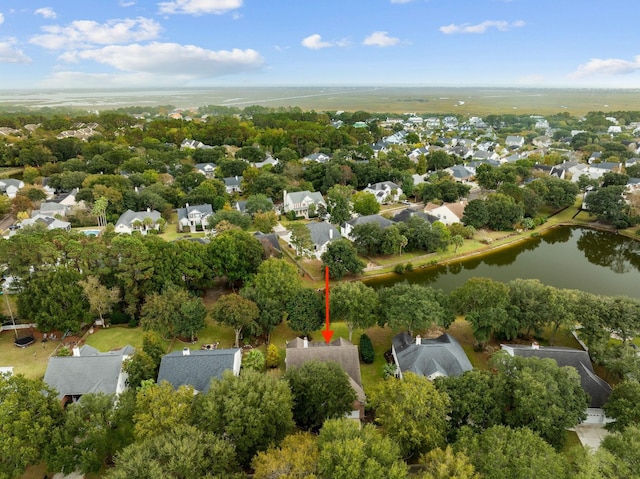 1232 Palmetto Peninsula Dr, Mount Pleasant, SC 29464 - aerial view of residential area featuring a nearby body of water