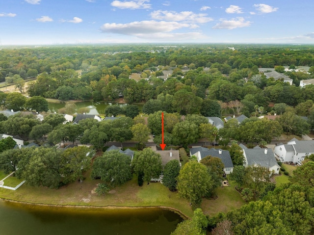 1232 Palmetto Peninsula Dr, Mount Pleasant, SC 29464 - aerial perspective of suburban area featuring a large body of water