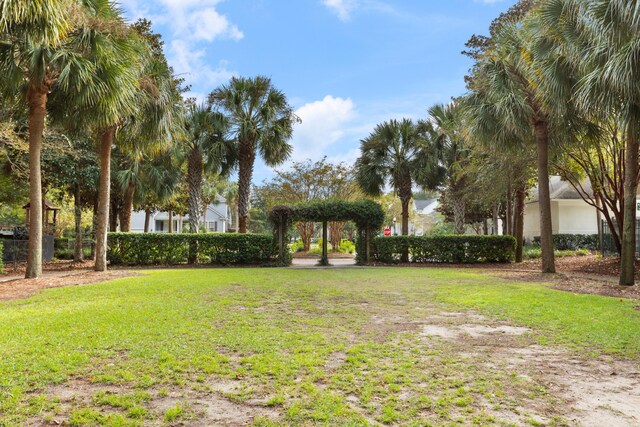 1232 Palmetto Peninsula Dr, Mount Pleasant, SC 29464 - view of green lawn with a gazebo