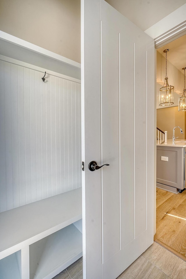 closet featuring a sink