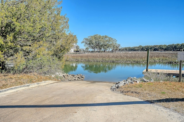 view of water feature