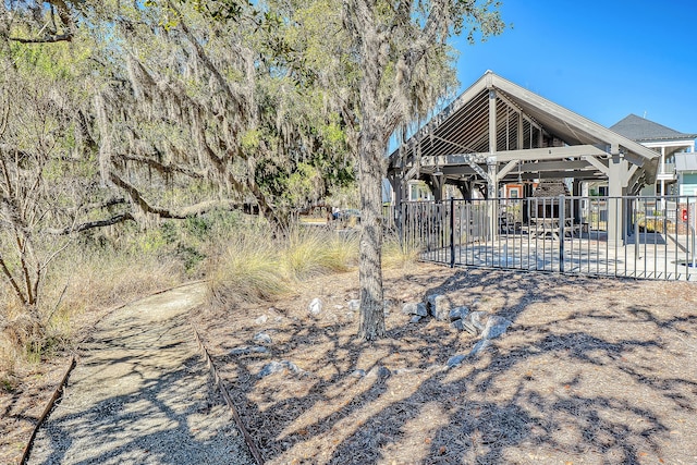 view of property's community featuring a patio