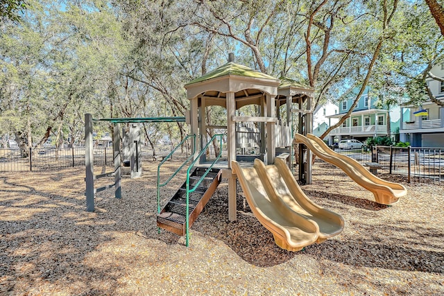 community playground featuring fence