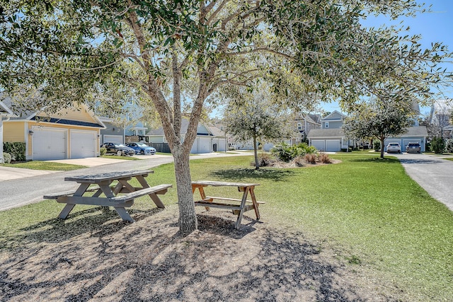 view of yard featuring a residential view