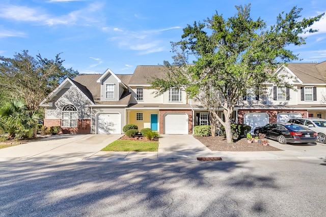 view of property featuring a garage