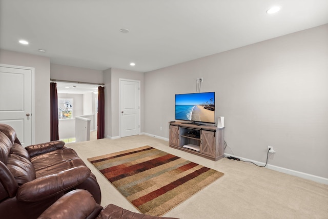 view of carpeted living room