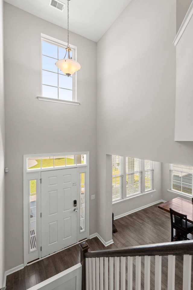 foyer featuring dark hardwood / wood-style flooring