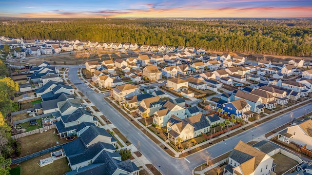 aerial view with a residential view