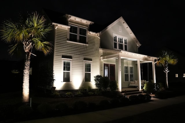 view of front of home featuring a porch