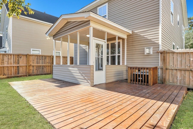 view of wooden terrace