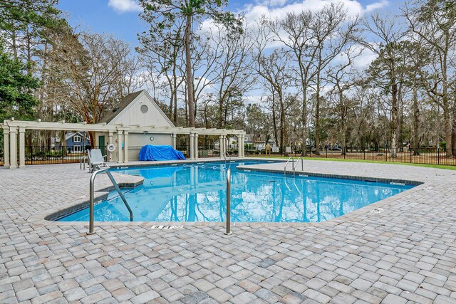 235 Club Gate, Bluffton, SC 29910 - community pool featuring a patio, fence, and a pergola