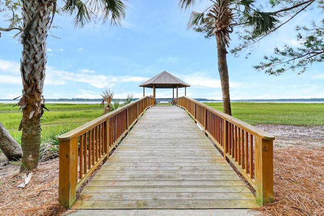 surrounding community featuring a gazebo and a rural view