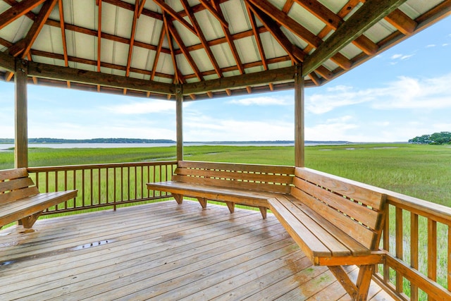 235 Club Gate, Bluffton, SC 29910 - wooden deck with a gazebo and a rural view