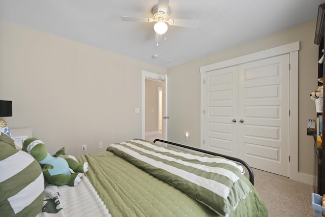 3705 Sandy Gate Ln, Mount Pleasant, SC 29466 - carpeted bedroom featuring a closet and ceiling fan