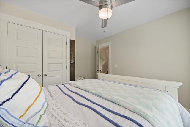 3705 Sandy Gate Ln, Mount Pleasant, SC 29466 - bedroom featuring a closet and a ceiling fan
