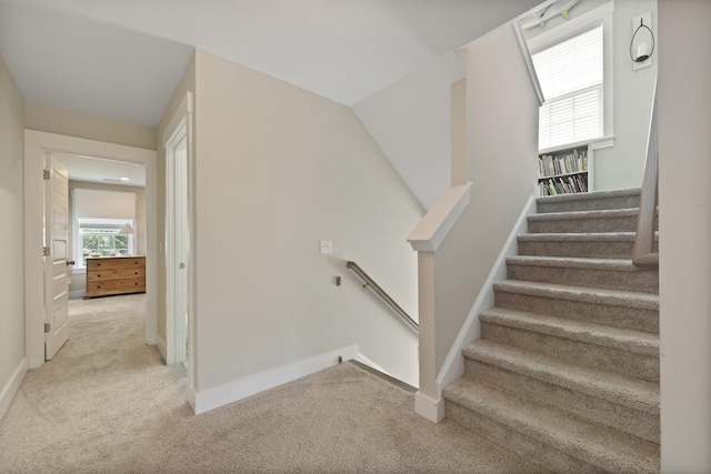 3705 Sandy Gate Ln, Mount Pleasant, SC 29466 - staircase featuring carpet floors