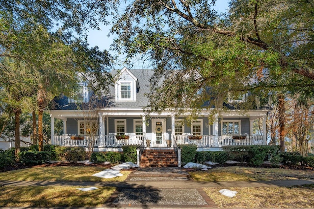 view of front of house with covered porch