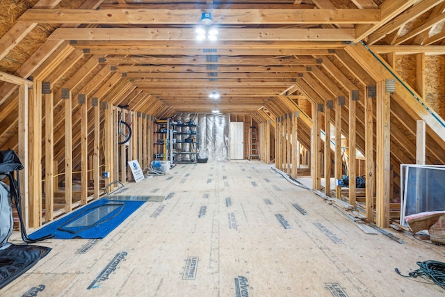 view of attic