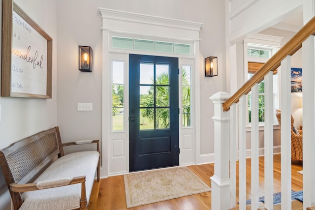 foyer featuring hardwood / wood-style flooring