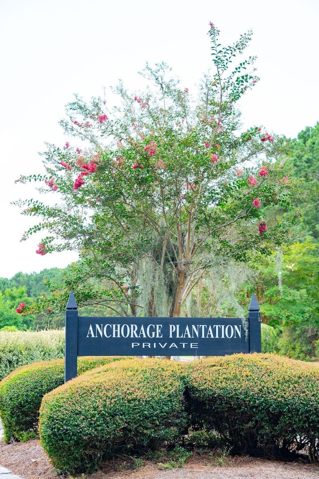 view of community sign